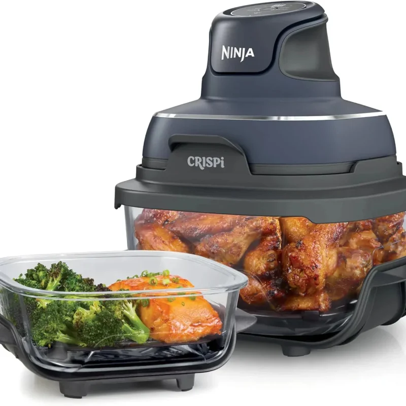 Ninja Crispi 4-in-1 Portable Glass Air Fryer Cooking System, 1500W, 4 QT And 6-Cup Containers